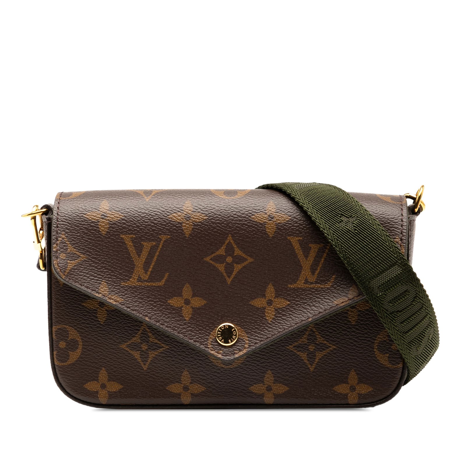 Louis Vuitton Monogram Felicie Strap And Go Bag With Pouch: Louis Vuitton Monogram Felicie Strap And Go Bag With Pouch The Louis Vuitton Monogram Felicie Strap And Go is a stylish and versatile bag crafted from durable monogram canvas. This elegant accessory f