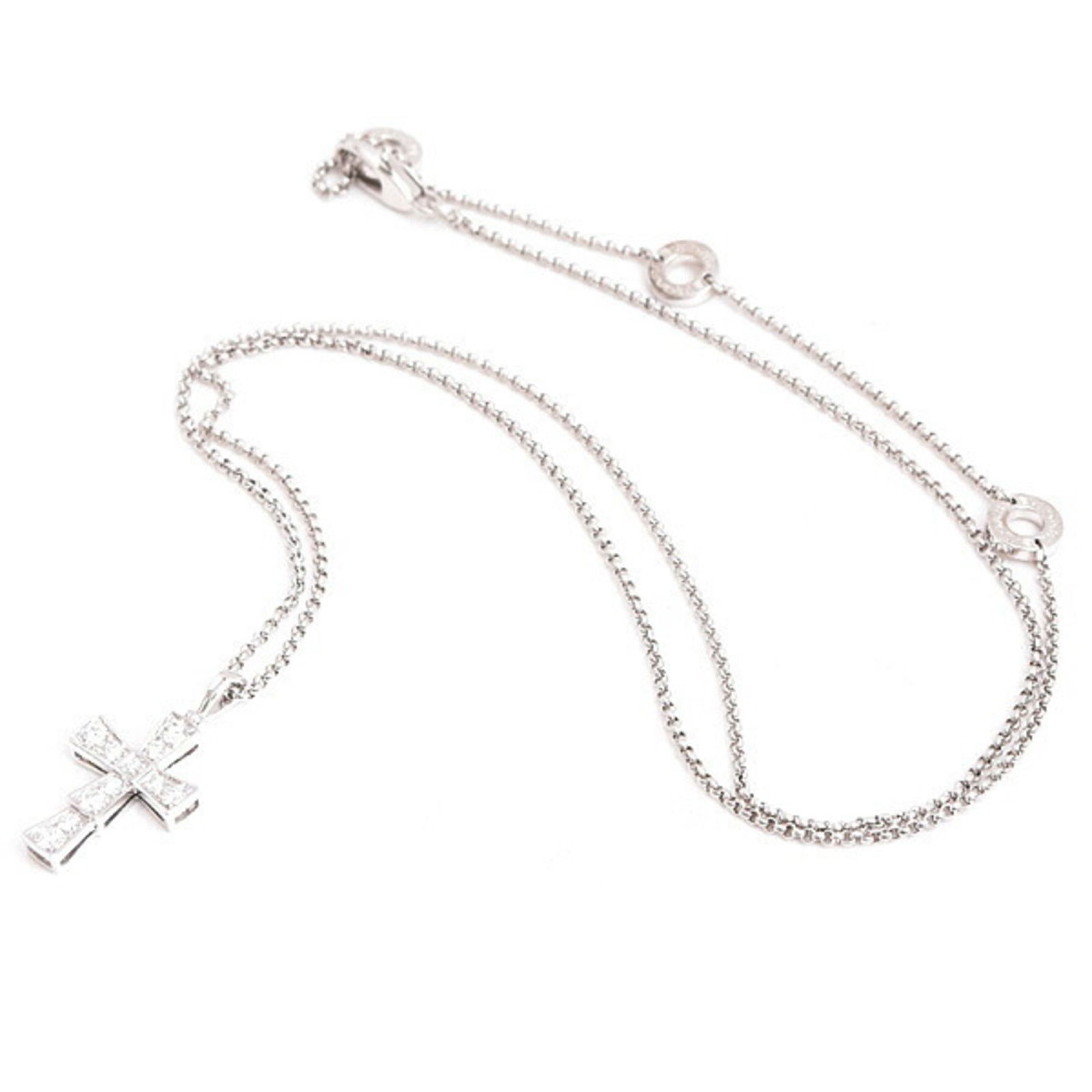 White Gold Bulgari Serpenti Necklace 51cm Italian Jewelry: White Gold Bulgari Serpenti Necklace 51cm Italian Jewelry This Bulgari Serpenti necklace is crafted from white gold and features a silver-tone finish. Designed for women, it includes a pendant measuri