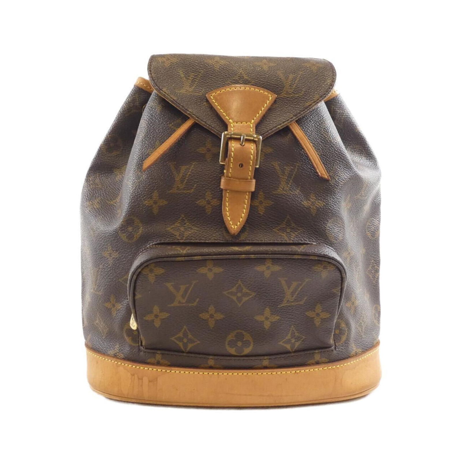 Brown Canvas Louis Vuitton Montsouris Backpack Made in France: Brown Canvas Louis Vuitton Montsouris Backpack Made in France The Louis Vuitton Montsouris is a brown canvas backpack designed for women. Made in France, this bag features a spacious interior and adju