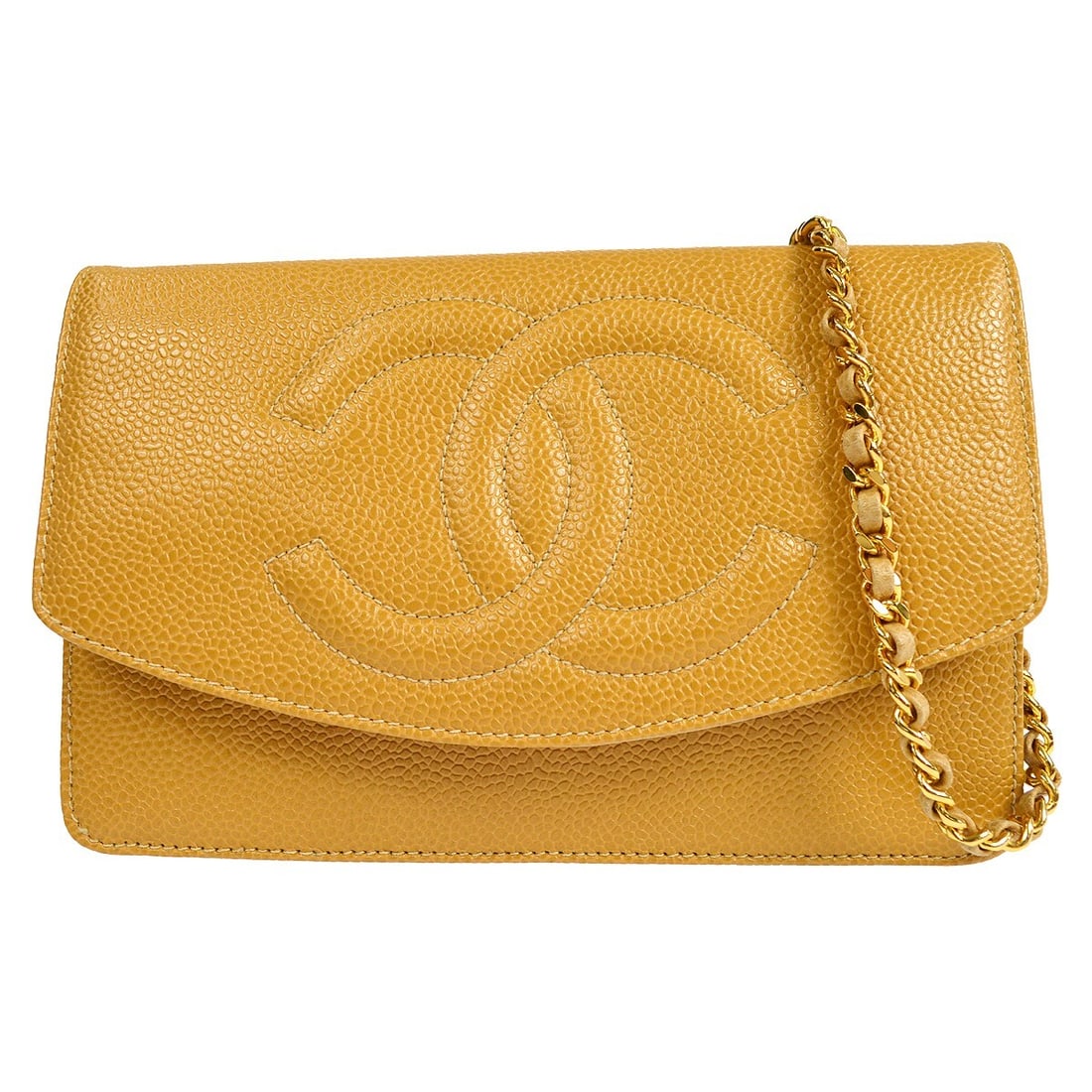 Chanel Timeless WOC Beige Caviar Leather Wallet on Chain: Chanel Timeless WOC Beige Caviar Leather Wallet on Chain This Chanel Timeless Wallet on Chain (WOC) combines elegance and practicality in a stunning beige hue. Crafted from luxurious caviar skin leath