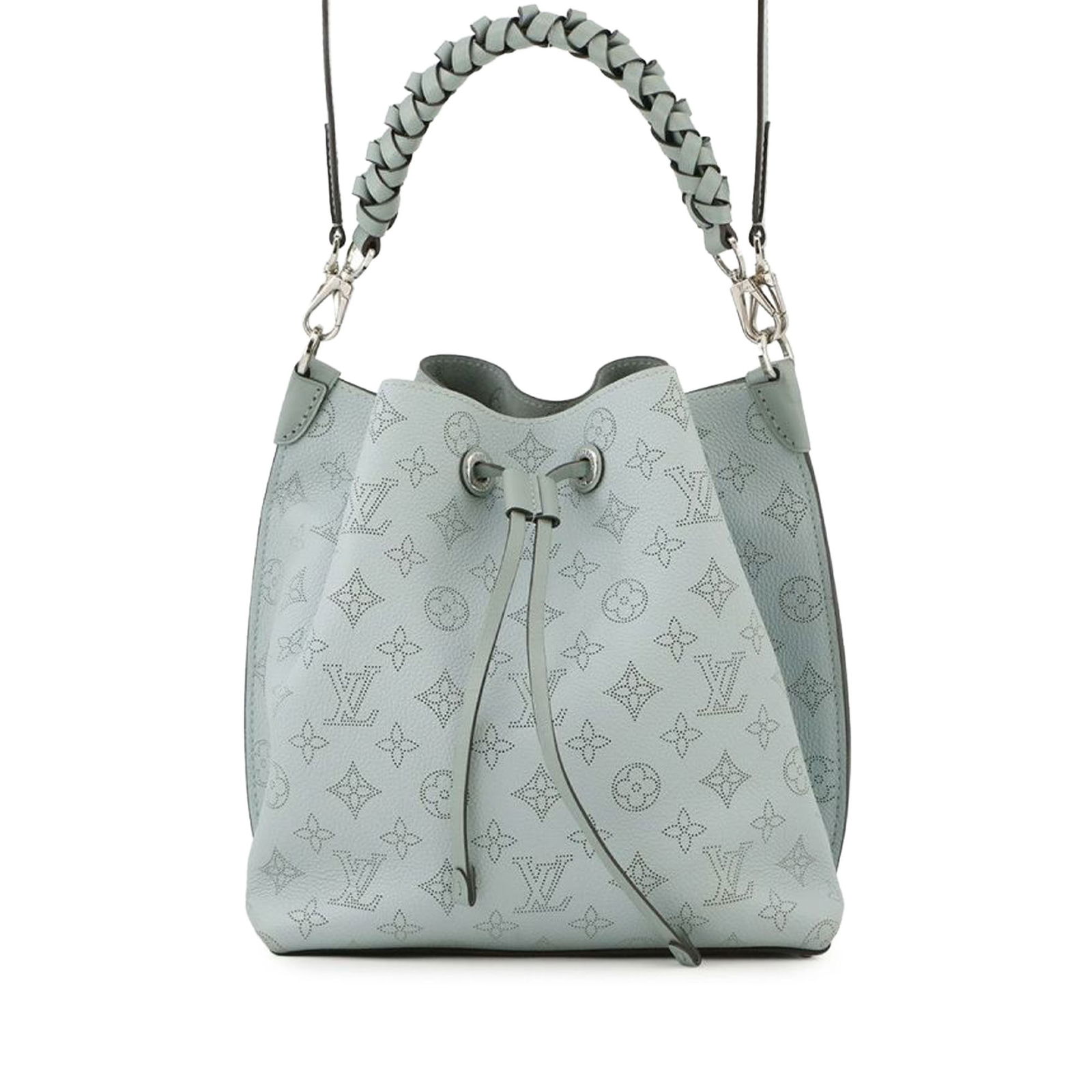 Louis Vuitton Monogram Mahina Muria Blue Leather Bag: Louis Vuitton Monogram Mahina Muria Blue Leather Bag This Louis Vuitton Monogram Mahina Muria bag is a stunning accessory crafted from premium leather. It features a signature monogram mahina body in
