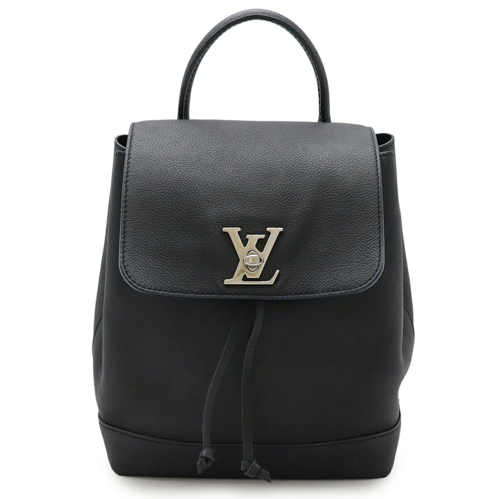Black Louis Vuitton Lockme Leather Bag 26cm x 21cm x 12.5cm: Black Louis Vuitton Lockme Leather Bag 26cm x 21cm x 12.5cm The Louis Vuitton Lockme is a women's handbag crafted from black leather. It features a structured silhouette with ample interior space. Mad