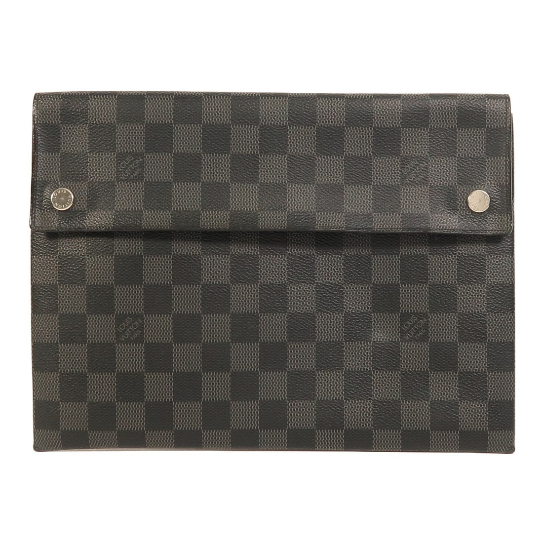 LOUIS VUITTON Alpha Triple Clutch Bag N60255 Damier Graphite Black: LOUIS VUITTON Alpha Triple Clutch Bag N60255 Damier Graphite Black Introducing the Louis Vuitton Alpha Triple Clutch Bag Pouch, a stylish accessory designed for versatility and elegance. This clutch f