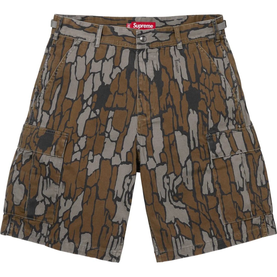 Trebark Camouflage Cargo Shorts by Supreme in Mossy Oak Pattern: Trebark Camouflage Cargo Shorts by Supreme in Mossy Oak Pattern These Supreme Mossy Oak Trebark Camo Cargo Shorts feature the distinctive Trebark camouflage pattern and are constructed from durable co