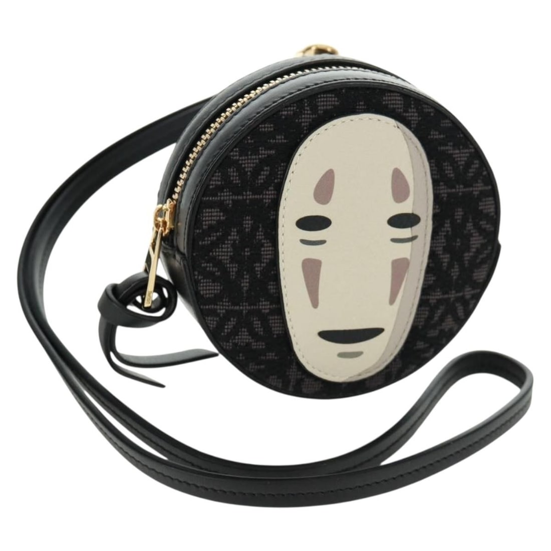 Loewe Spirited Away Cookie Leather Pouch Black and Gold with Dust Bag: Loewe Spirited Away Cookie Leather Pouch Black and Gold with Dust Bag This LOEWE Spirited Away Cookie Pouch is crafted from black and gold leather. The compact pouch features a stylish design and is m