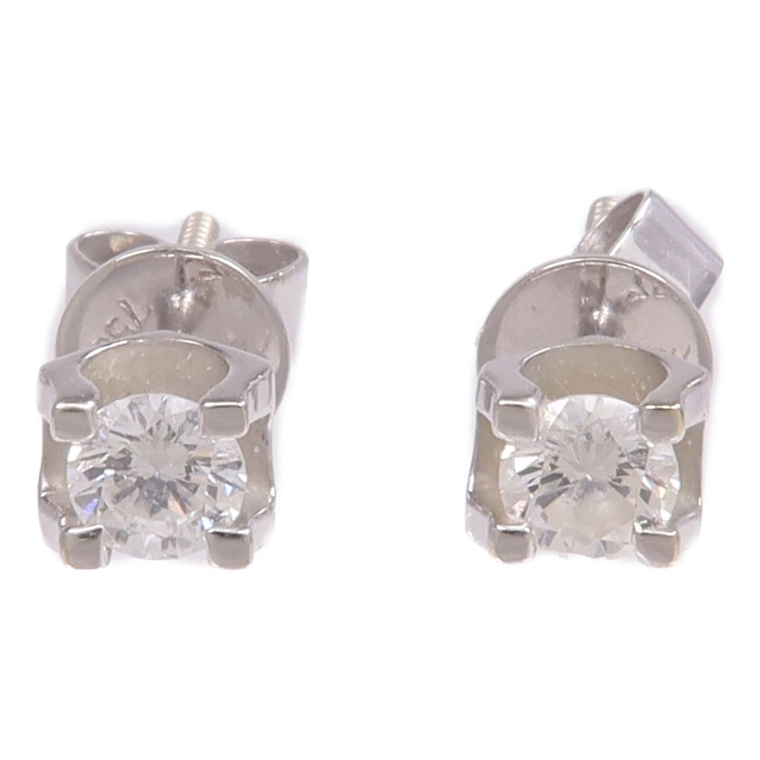 18K White Gold Diamond Pierced Earrings by JEWELRY (1 of 7)