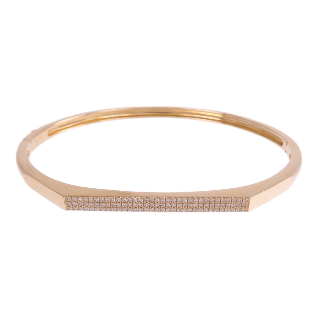 Diamond and 14K Yellow Gold Bracelet by JEWELRY: Diamond and 14K Yellow Gold Bracelet by JEWELRY This bracelet features a classic design crafted with diamonds and set in 14K yellow gold. It offers an elegant and timeless look, suitable for a variety