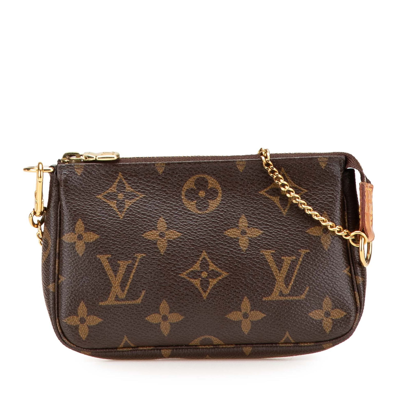Louis Vuitton Monogram Mini Pochette Accessoires Brown Canvas Bag: Louis Vuitton Monogram Mini Pochette Accessoires Brown Canvas Bag Introducing the Louis Vuitton Monogram Mini Pochette Accessoires, a chic accessory crafted from durable monogram canvas. This stylish