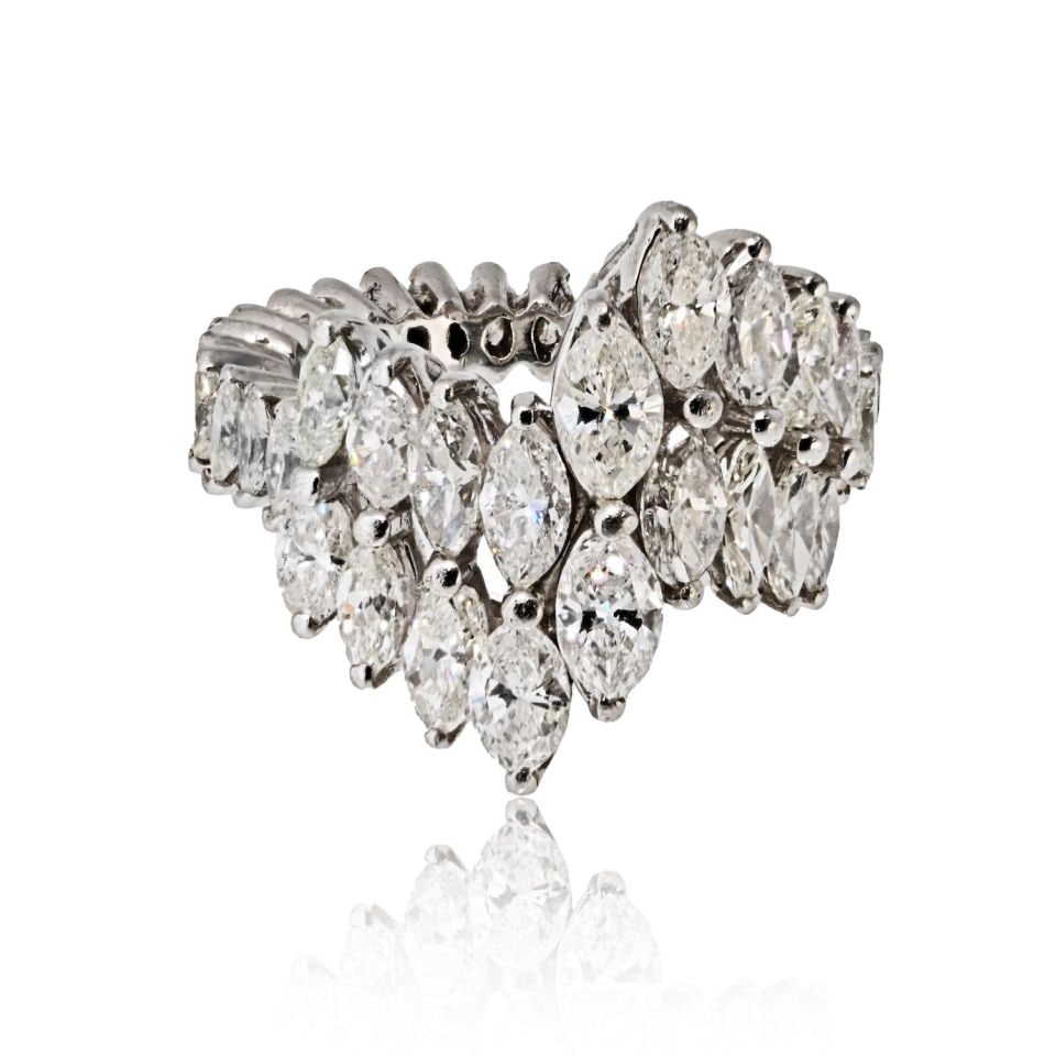 Stunning Estate Platinum Marquise Diamond Ring 7.00ct 41 Diamonds (1 of 4)