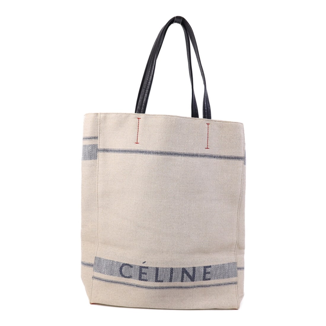 CELINE Blue Beige Canvas Shoulder Bag Made in France: CELINE Blue Beige Canvas Shoulder Bag Made in France This Celine shoulder bag is crafted from durable canvas in a chic blue and beige color palette. It features a stylish design perfect for everyday u