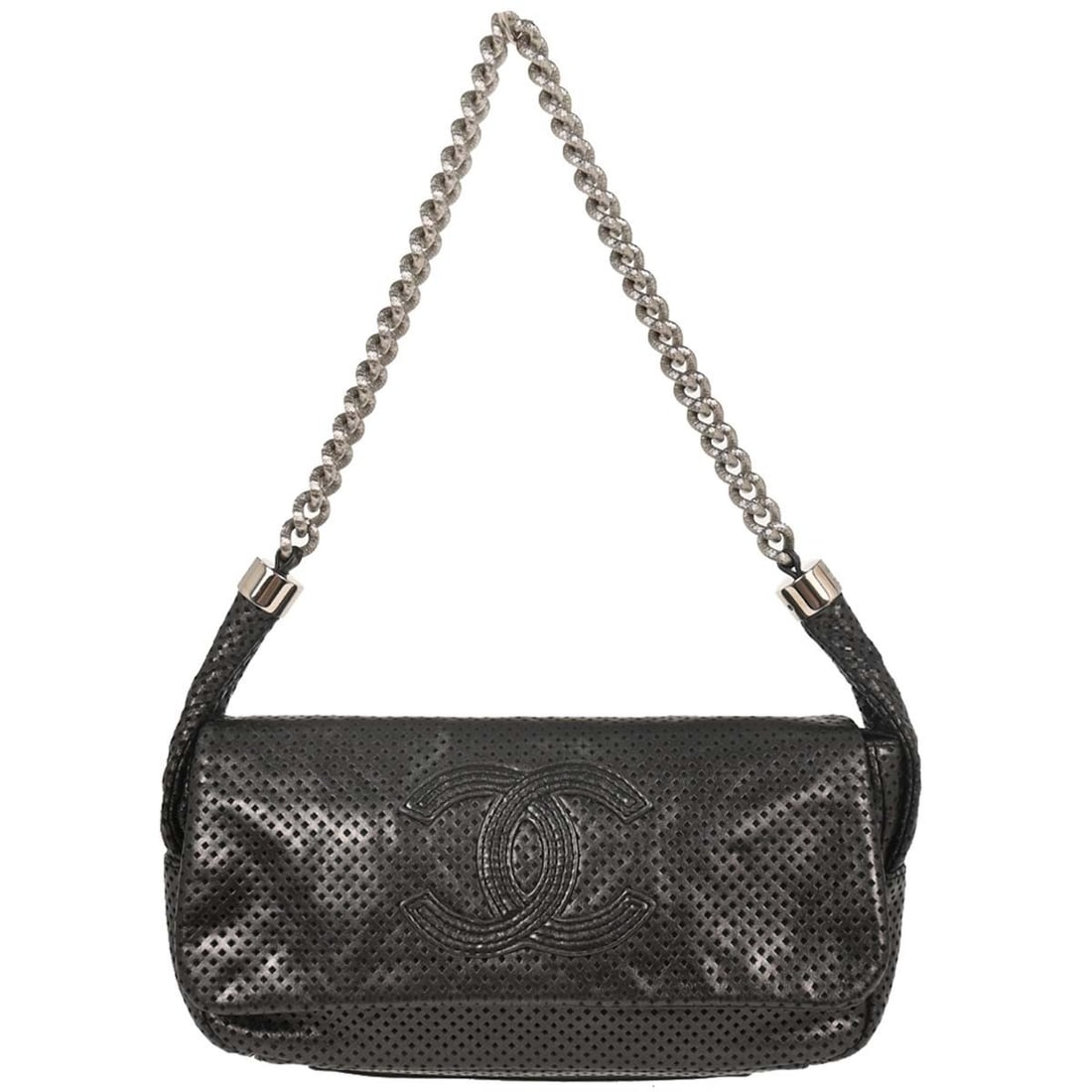 Chanel Black Quilted Lambskin Top Handle Handbag (1 of 10)