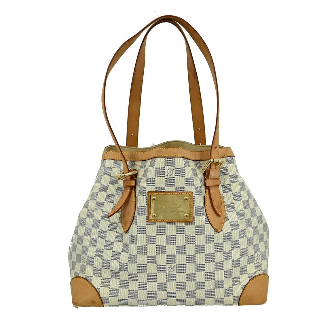 Louis Vuitton Hampstead MM Damier Azur Tote Bag N51206 Vintage: Louis Vuitton Hampstead MM Damier Azur Tote Bag N51206 Vintage Introducing the Louis Vuitton Damier Azur Hampstead mm Tote Bag, a stylish and functional accessory perfect for casual occasions. This me
