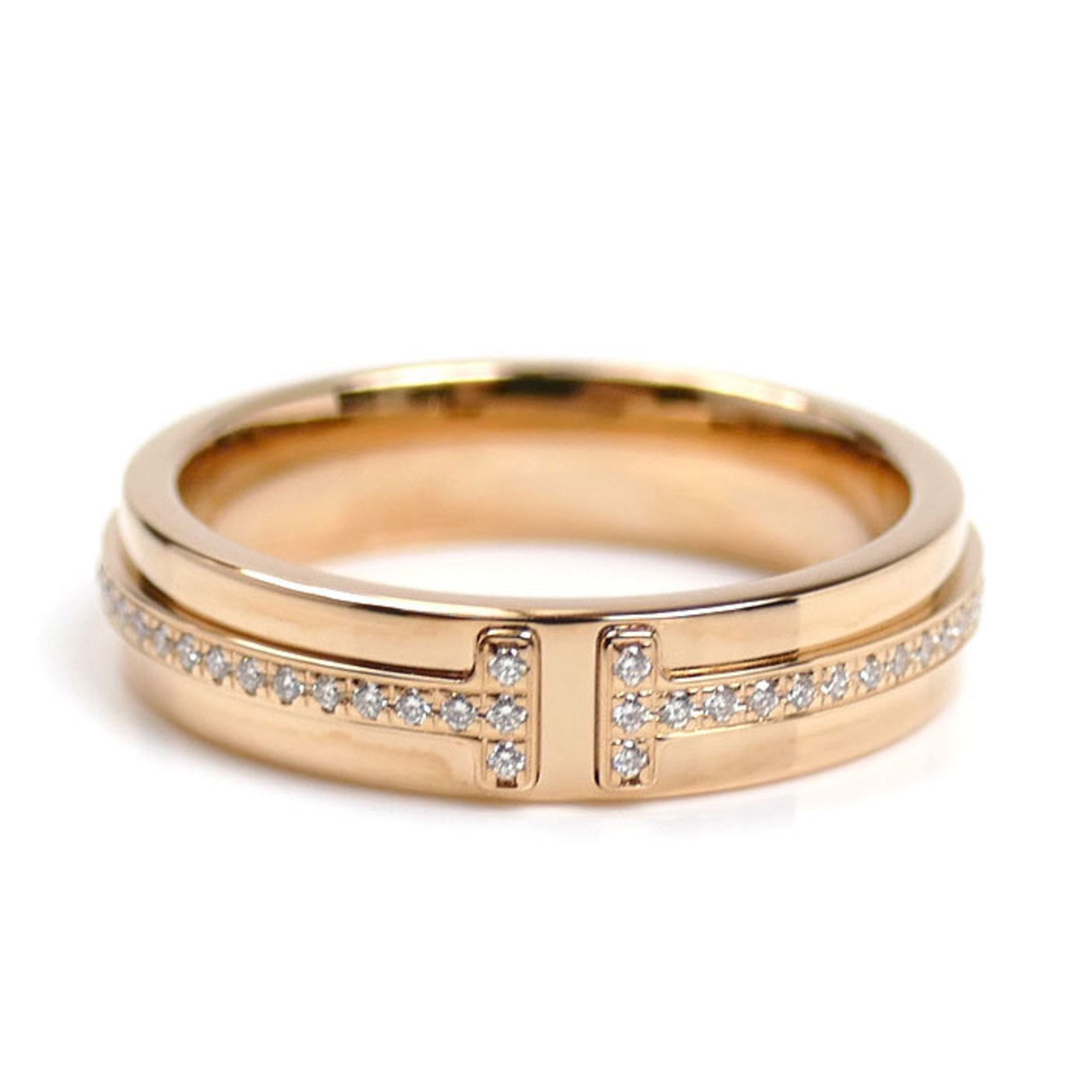 Rose Gold T Two Ring by Tiffany & Co Size 5.5 (1 of 1)