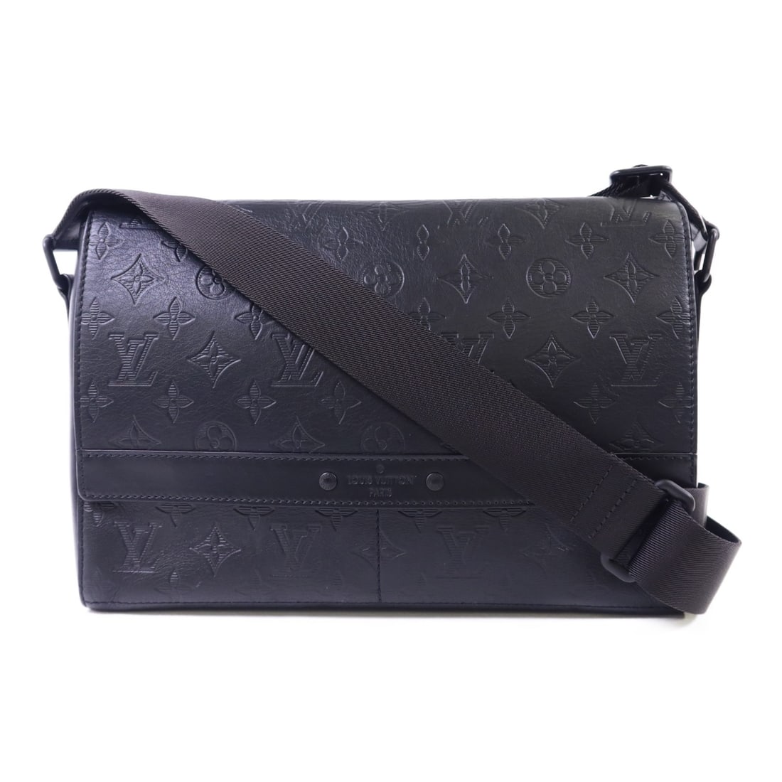 Louis Vuitton Sprinter Messenger Black Monogram Shadow Calfskin Shoulder Bag M44729: Louis Vuitton Sprinter Messenger Black Monogram Shadow Calfskin Shoulder Bag M44729 This Louis Vuitton Sprinter Messenger Shoulder Bag features the signature Monogram Shadow design in black calfskin.