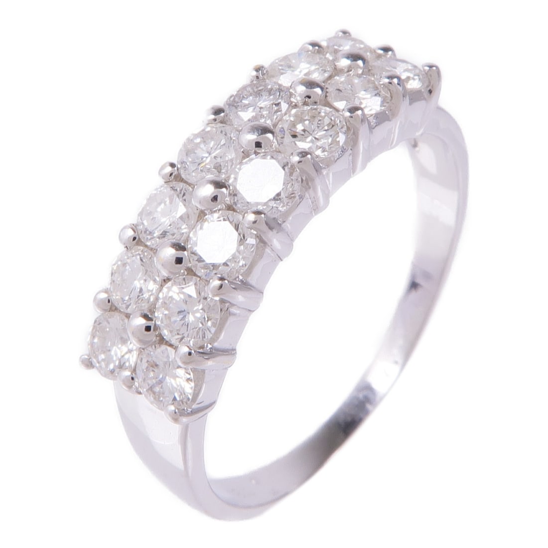 18K White Gold Diamond Ring Ryoishi Kaiji Size 7.25: 18K White Gold Diamond Ring Ryoishi Kaiji Size 7.25 This exquisite ring showcases a stunning design crafted from K18WG (18K white gold) and features a brilliant diamond centerpiece. The ring is elegan