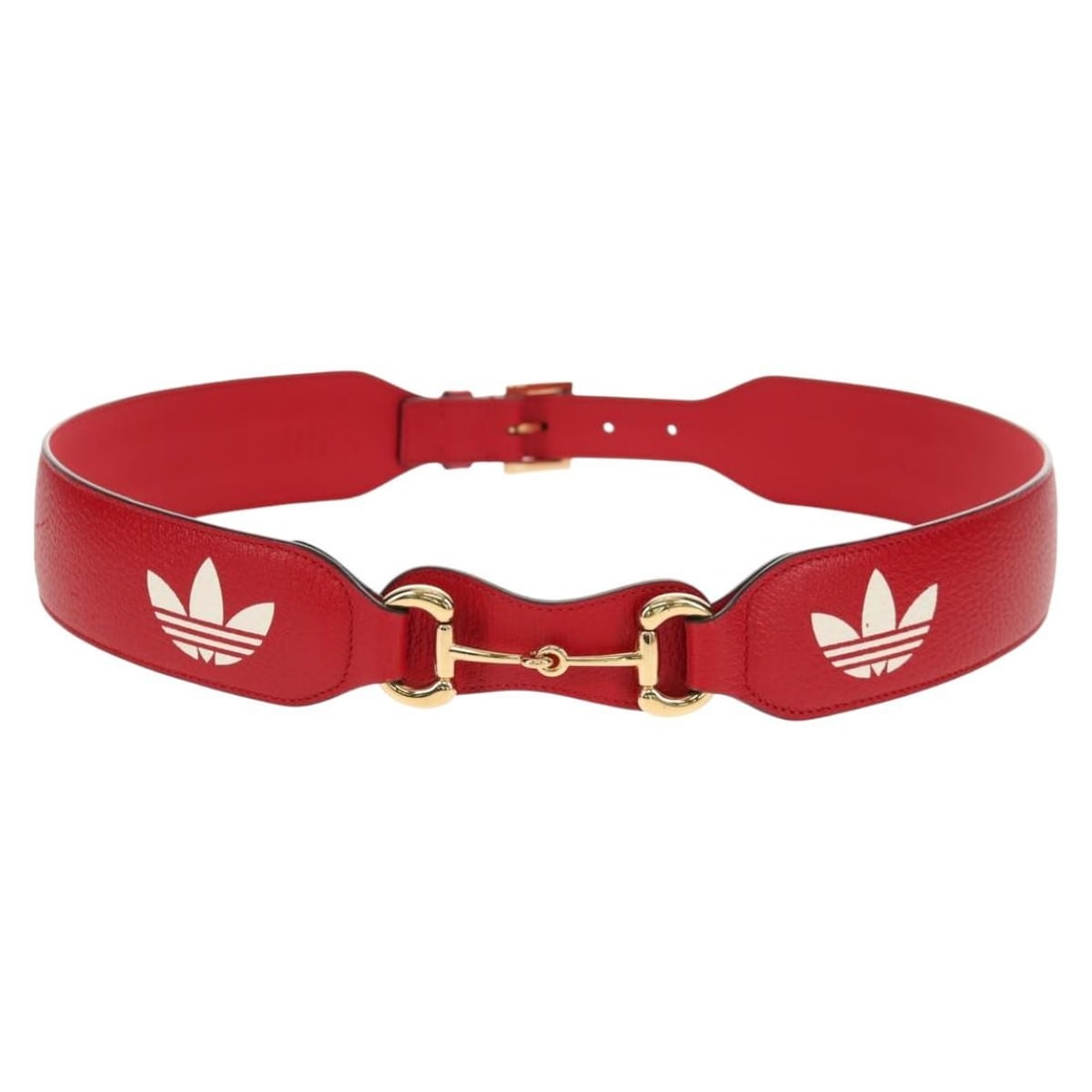 GUCCI Horsebit x ADIDAS Leather Belt 40.6 Red 625854 Authentic: GUCCI Horsebit x ADIDAS Leather Belt 40.6 Red 625854 Authentic Elevate your style with this authentic GUCCI x ADIDAS belt, crafted in Italy from high-quality leather. This vibrant red belt features th