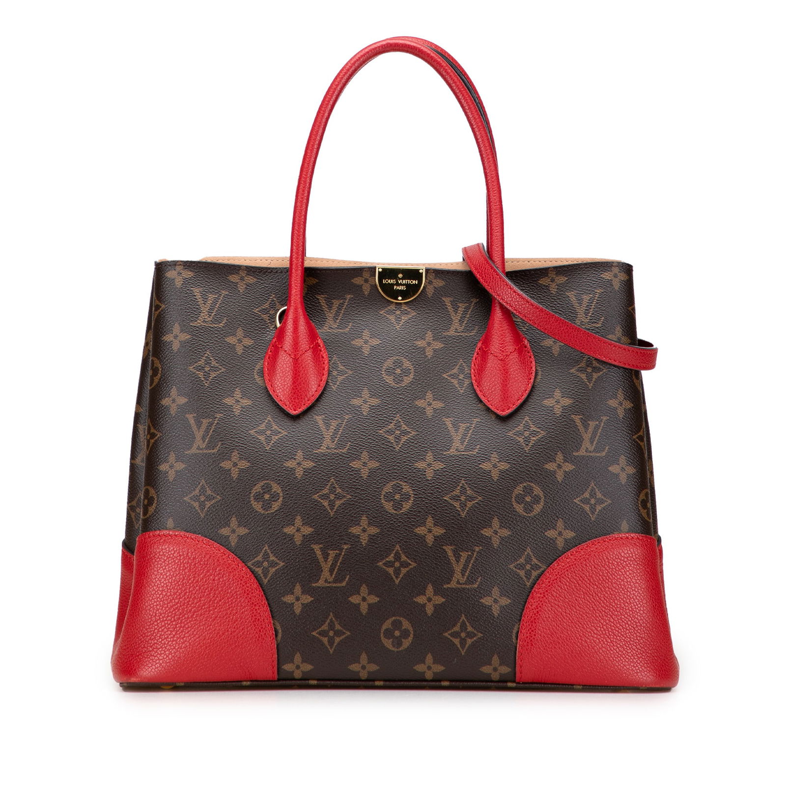 Louis Vuitton Monogram Flandrin Bag Brown Fabric with Leather Trim: Louis Vuitton Monogram Flandrin Bag Brown Fabric with Leather Trim The Louis Vuitton Monogram Flandrin is a stylish and functional bag made from iconic monogram canvas with leather trim. It features r