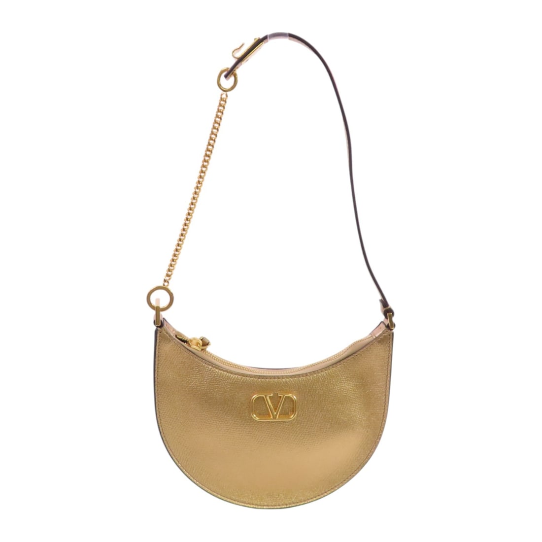 Valentino Gold Calfskin Shoulder Bag GHW Chic Accessory (1 of 14)