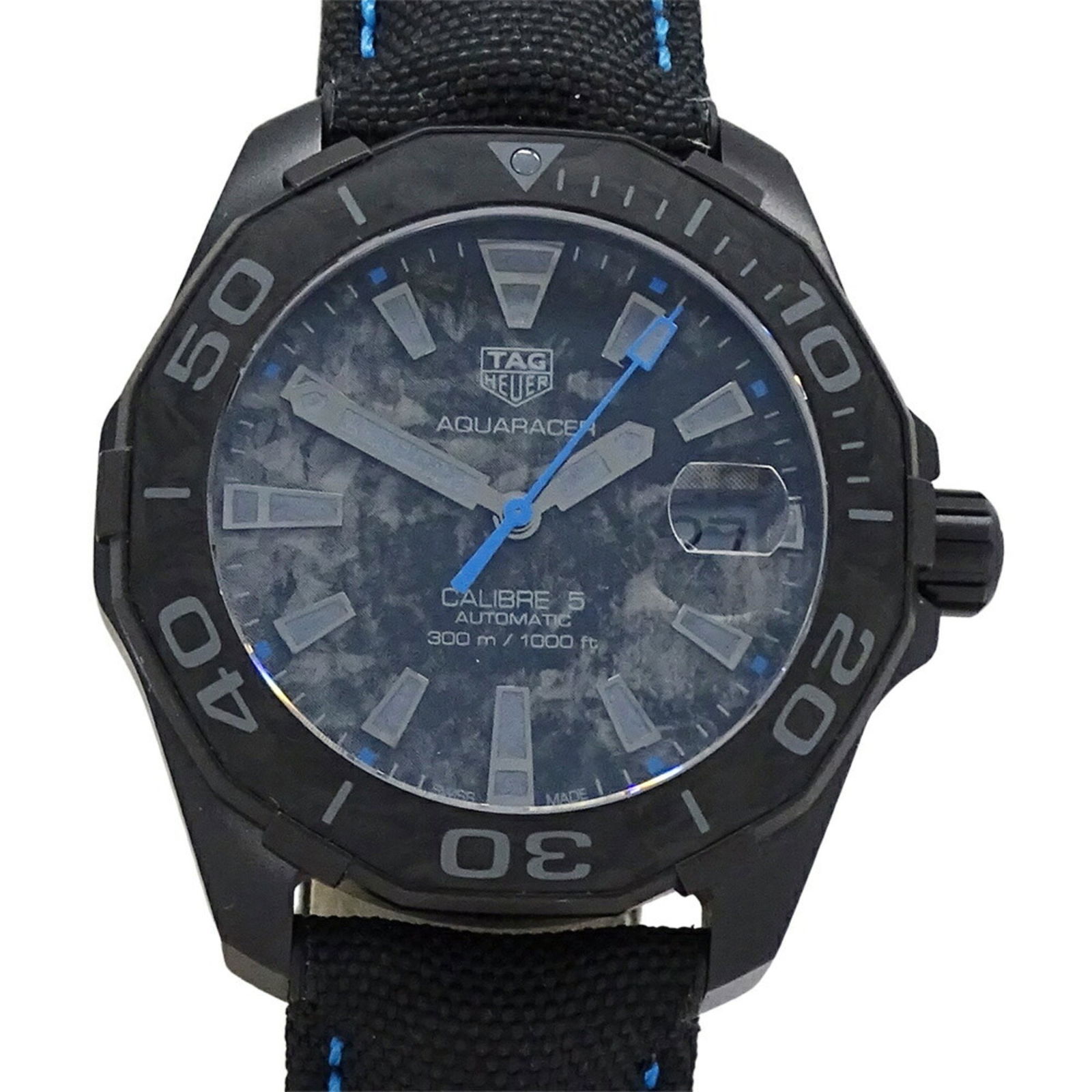 Tag Heuer Aquaracer Men's Black Nylon Swiss Wristwatch 42mm (1 of 17)