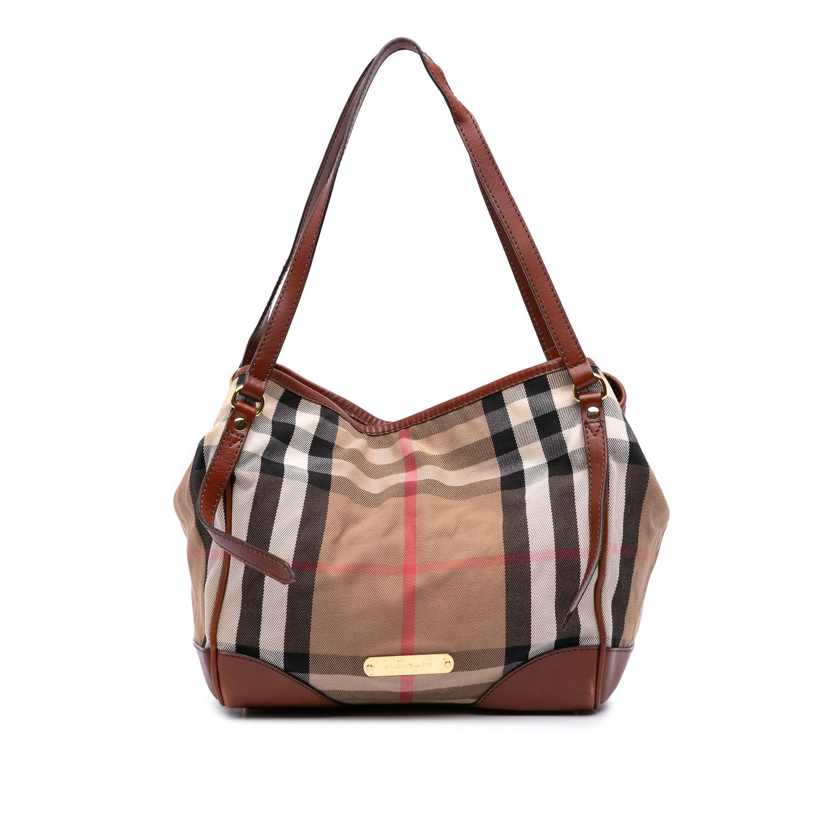 Burberry Small House Check Canvas Tote Bag Italy: Burberry Small House Check Canvas Tote Bag Italy The Burberry Small House Check Canvas Canterbury Tote is a stylish and practical accessory crafted from house check canvas with luxurious leather trim.