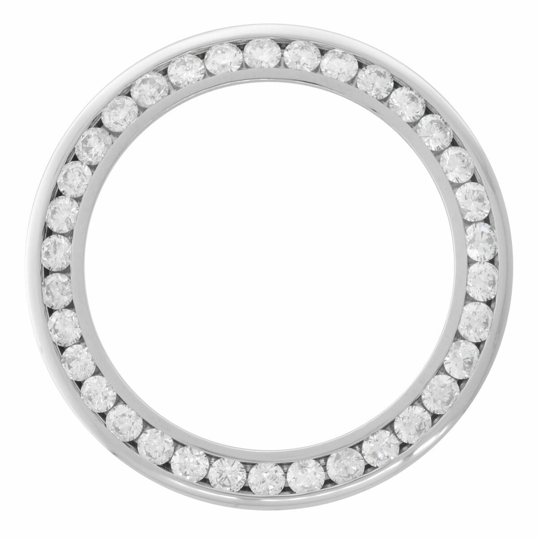 Custom Stainless Steel Bezel with 4.5 Ct Diamonds for Rolex Datejust 36 mm Models: Custom Stainless Steel Bezel with 4.5 Ct Diamonds for Rolex Datejust 36 mm Models Elevate your Rolex Datejust watch with this stunning custom bezel, expertly handcrafted from stainless steel. This bez