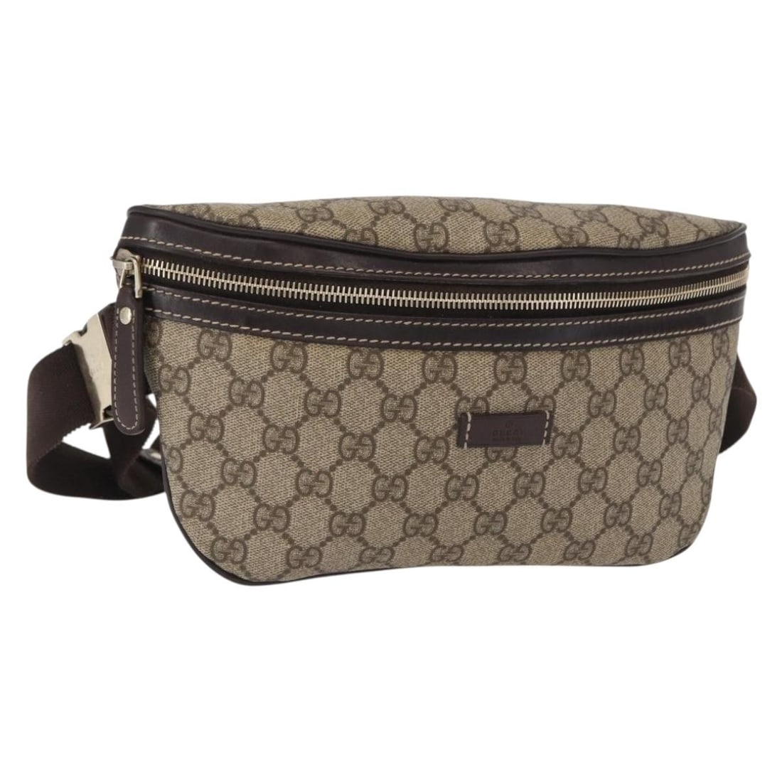 Gucci GG Supreme Beige Gold PVC Crossbody Bag Model 233269 from Italy: Gucci GG Supreme Beige Gold PVC Crossbody Bag Model 233269 from Italy This GUCCI GG Supreme body bag features a beige and gold color scheme with PVC leather and GG canvas exterior. Designed for versat