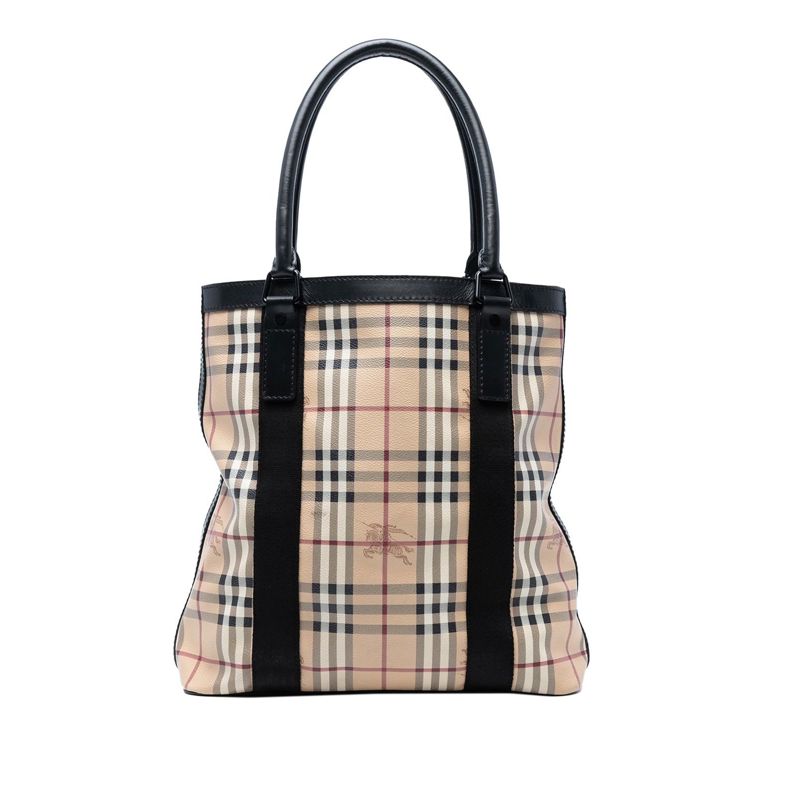 Burberry Haymarket Check Coated Canvas Tote Bag Italy (1 of 7)