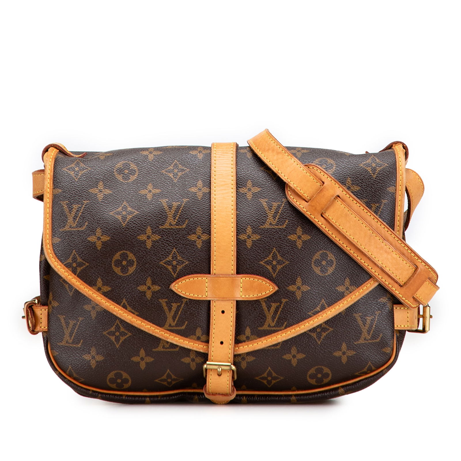 Louis Vuitton Monogram Saumur 30 Bag with Vachetta Leather Trim (1 of 10)
