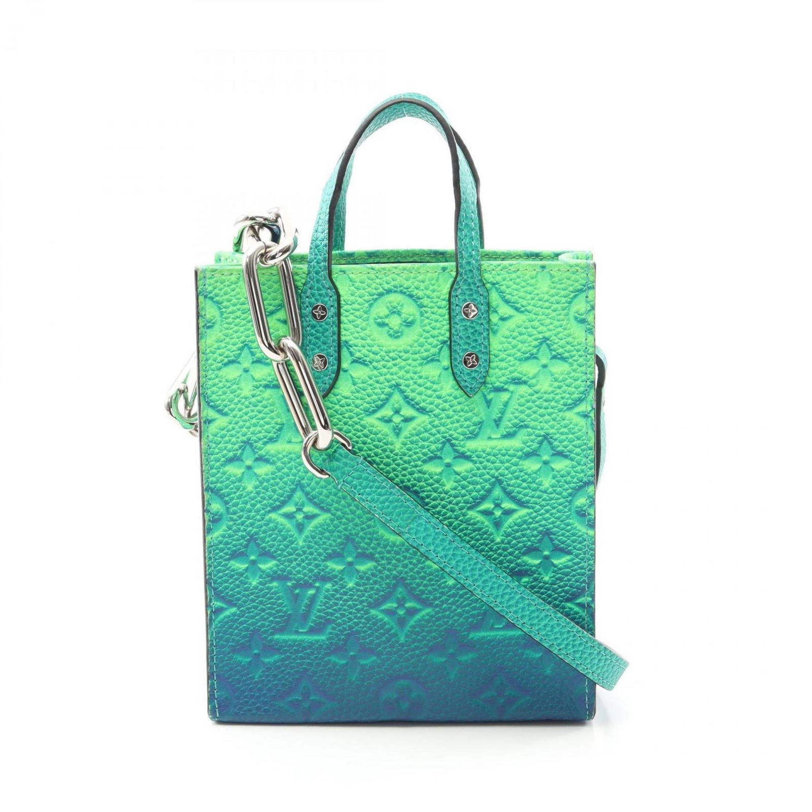 Blue Leather Sac Plat Bag by Louis Vuitton: Blue Leather Sac Plat Bag by Louis Vuitton This Louis Vuitton Sac Plat features a blue leather exterior and is designed with a unisex appeal. The bag is crafted in Spain and offers a structured silhou