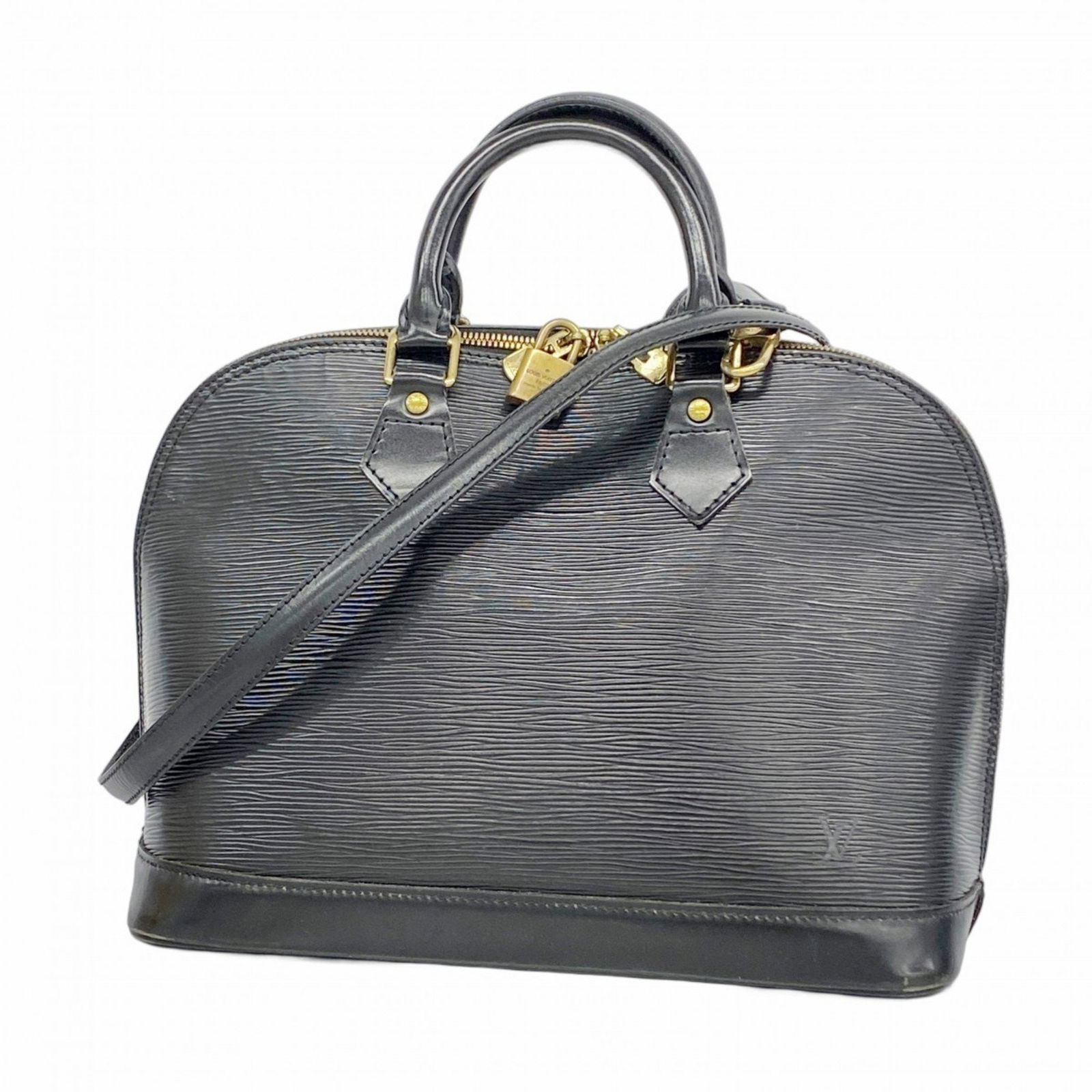 Black Leather Alma Handbag by Louis Vuitton (1 of 1)