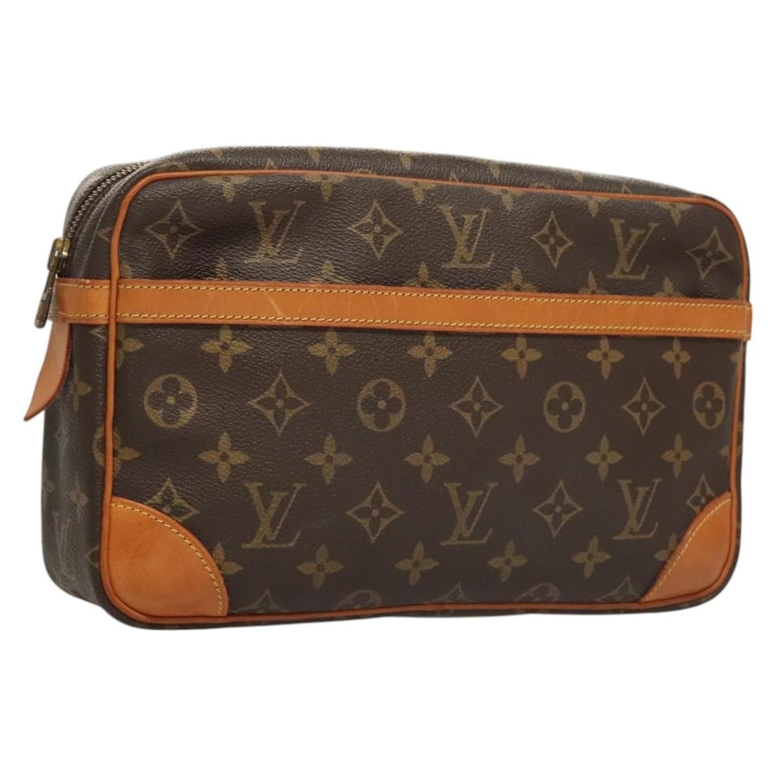 LOUIS VUITTON Monogram Compiegne 28 Clutch Bag M51845 Auth Dust Bag: LOUIS VUITTON Monogram Compiegne 28 Clutch Bag M51845 Auth Dust Bag This elegant LOUIS VUITTON Monogram Compiegne 28 Clutch Bag is a luxurious accessory that embodies the brand's timeless style. Craft