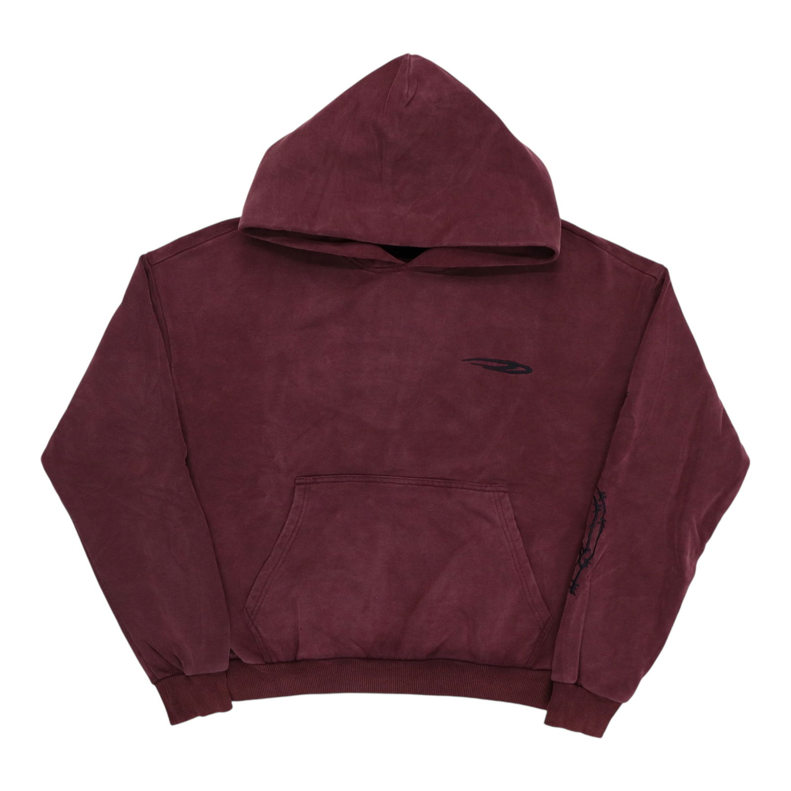 Crimson Barbed Red Hoodie by Ditch Athletic in Medium (1 of 1)