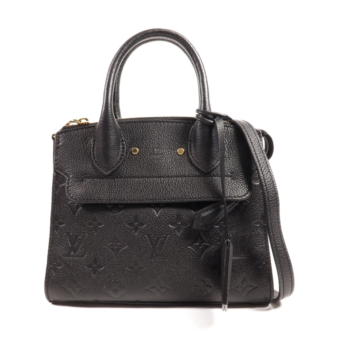 LOUIS VUITTON Pont Neuf Mini 2 Way Shoulder Bag M41743 Black Calfskin (1 of 12)