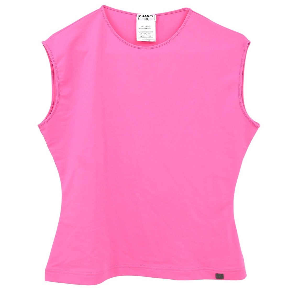 Chanel Pink Sleeveless Tank Top with Logo #44 (1 of 10)