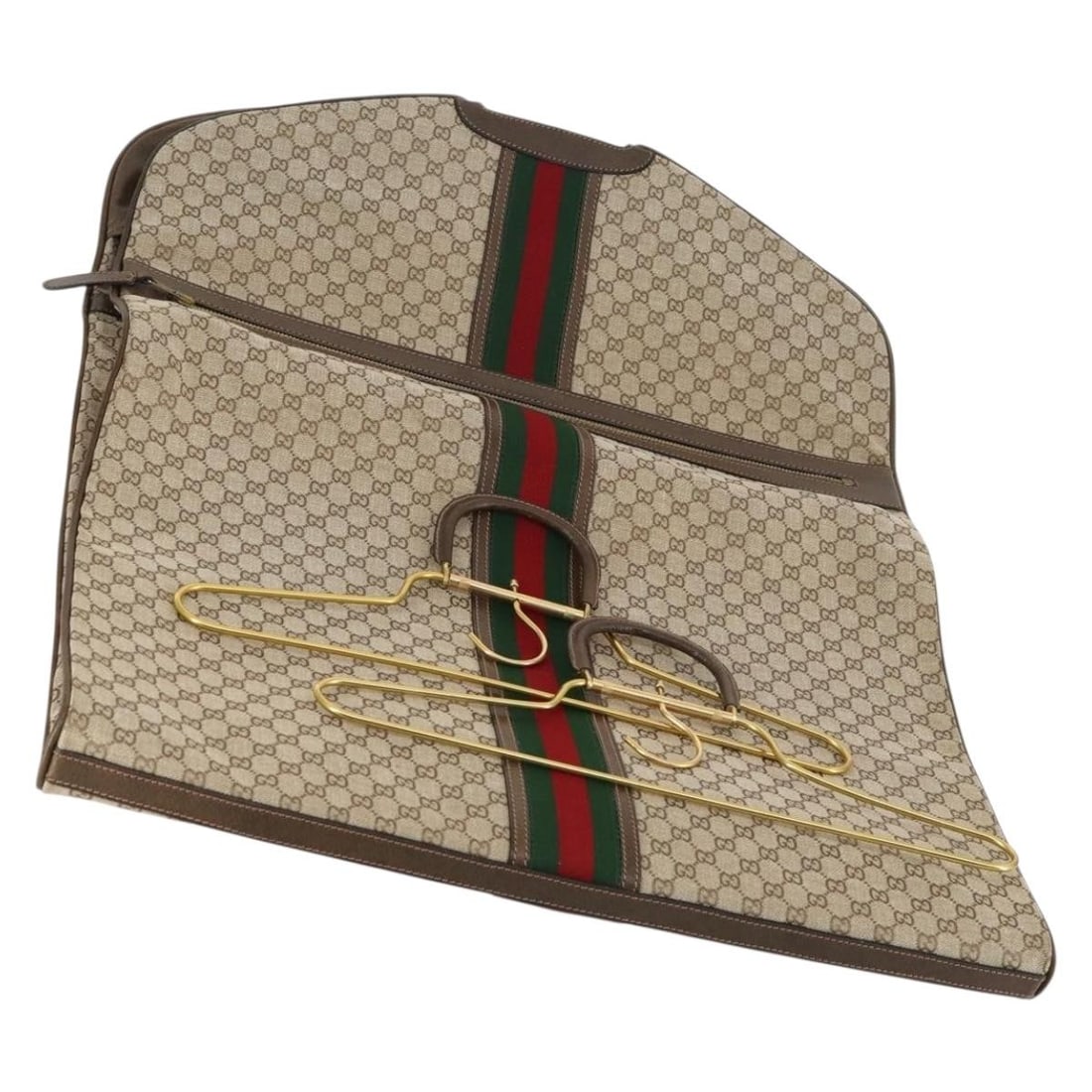 GUCCI GG Canvas Sherry Line Garment Cover Beige Red Green Authentic: GUCCI GG Canvas Sherry Line Garment Cover Beige Red Green Authentic This authentic GUCCI garment cover is crafted from durable GG Canvas, showcasing a stylish combination of beige, red, and green colo