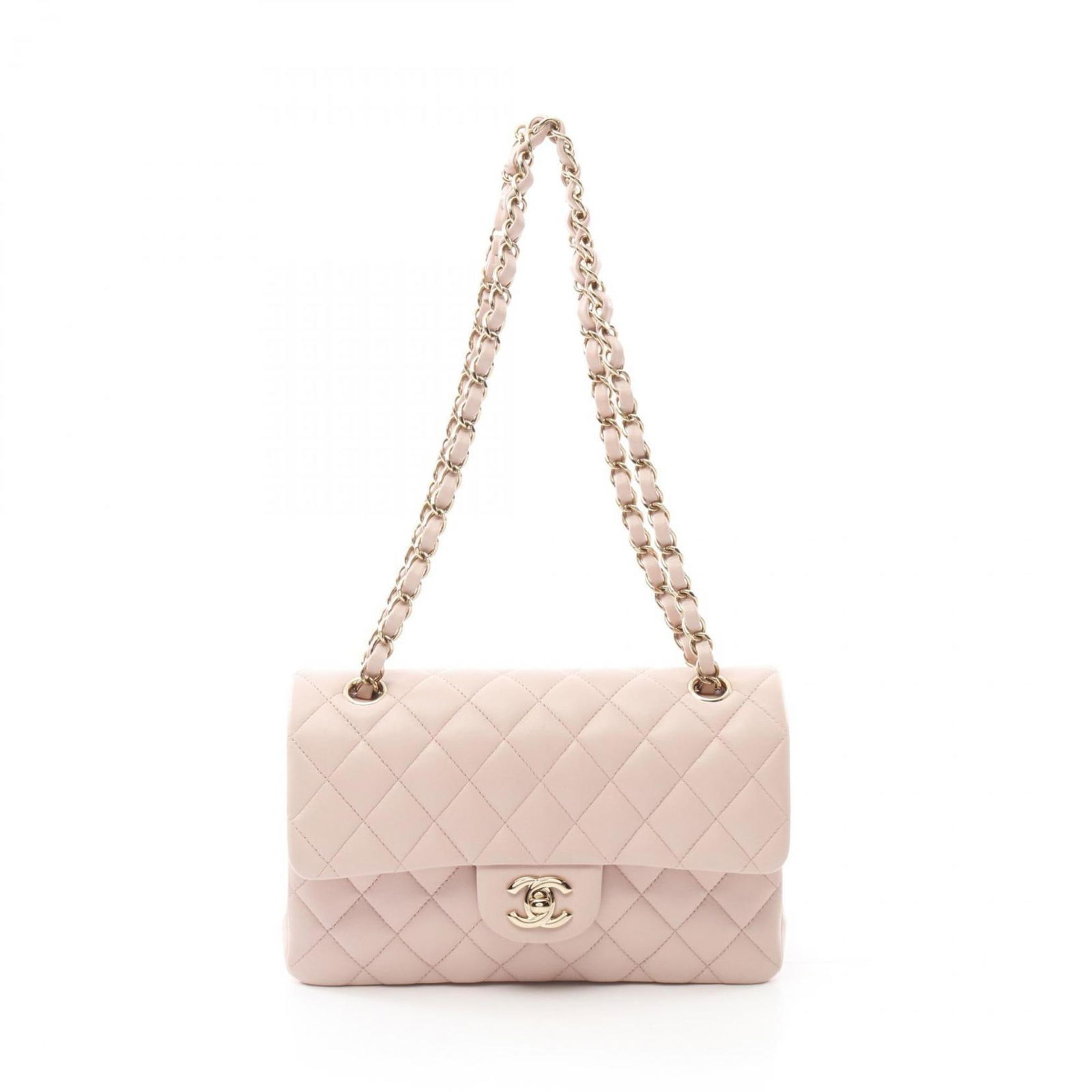 Chanel Timeless 23 Pink Leather Shoulder Bag 14cm x 23cm x 6cm: Chanel Timeless 23 Pink Leather Shoulder Bag 14cm x 23cm x 6cm This Chanel Timeless 23 handbag features a pink leather exterior with a classic design. Made in France, it offers an elegant silhouette w