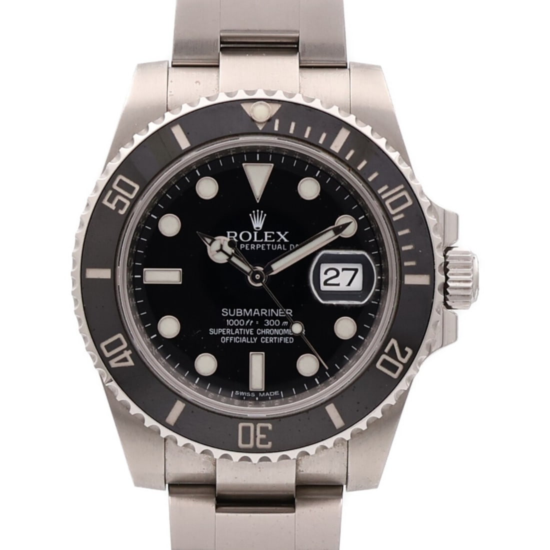 Stainless Steel Submariner Date 116610LN Black Dial Automatic Rolex Watch: Stainless Steel Submariner Date 116610LN Black Dial Automatic Rolex Watch This ROLEX Submariner Date Automatic Watch features a stainless steel case and band with a classic black dial and bezel. Desig