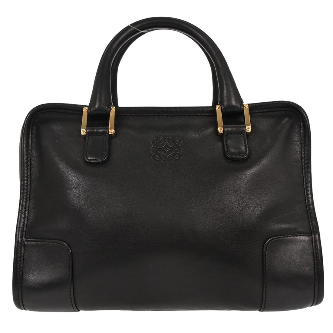 Amazona 28 Black Leather Top Handle Medium Bag by Loewe (1 of 10)