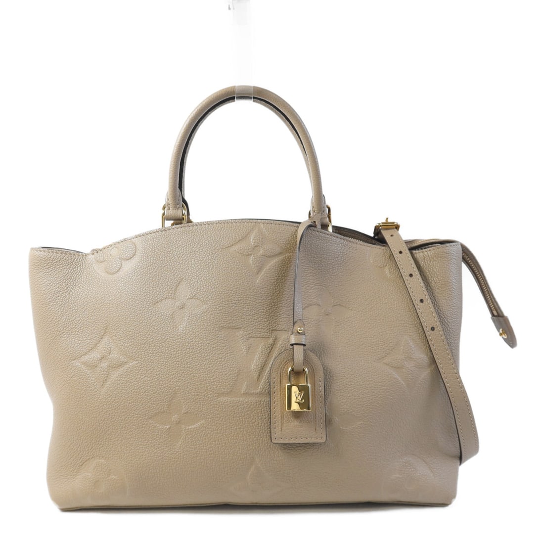 LOUIS VUITTON Grand Palais MM 2Way Handbag M45833 Beige Calfskin: LOUIS VUITTON Grand Palais MM 2Way Handbag M45833 Beige Calfskin Experience the elegance of the LOUIS VUITTON Grand Palais MM 2Way Handbag, a versatile accessory that combines luxury and functionality