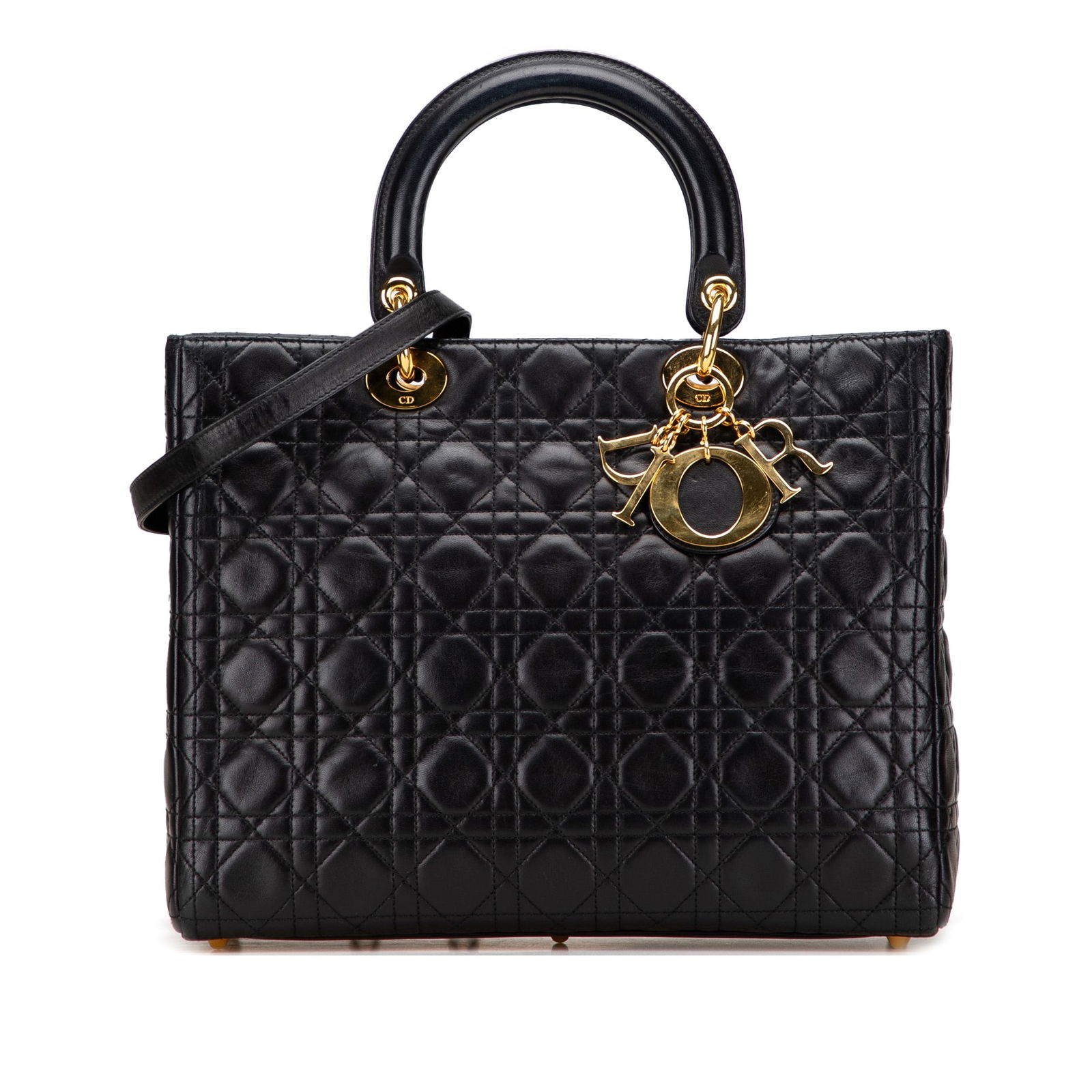 Dior Large Cannage Lambskin Lady Dior Black Bag (1 of 10)