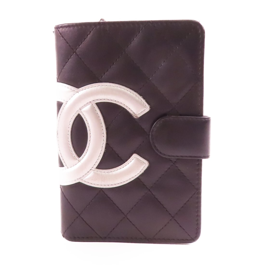 CHANEL Cambon Wallet Black Calfskin Leather Bi-fold: CHANEL Cambon Wallet Black Calfskin Leather Bi-fold This elegant CHANEL Cambon Wallet is crafted from premium calfskin leather in a sleek black finish. The bi-fold design offers practicality and style