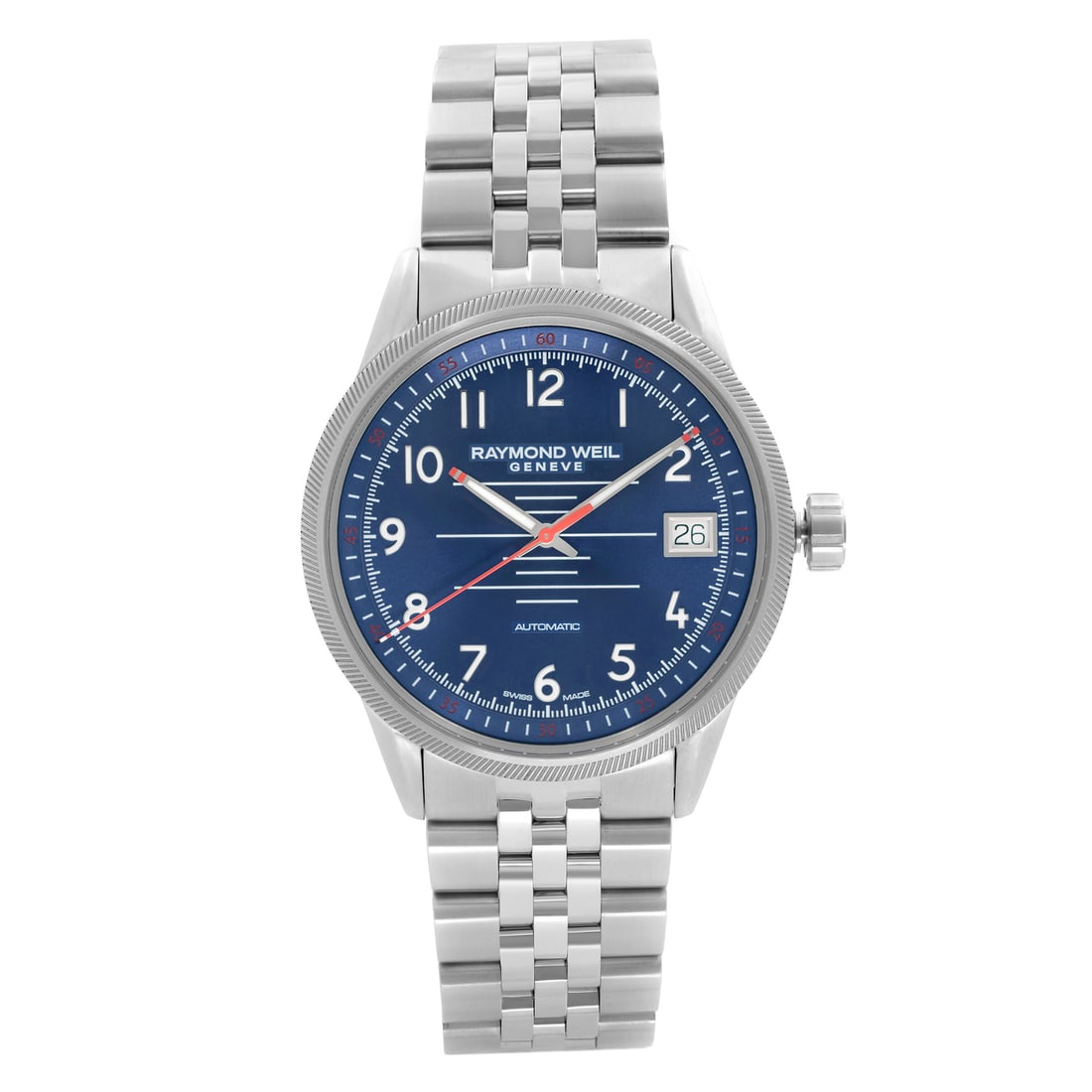 Raymond Weil Freelancer Automatic Men's Watch Blue Dial 2754-ST-05500: Raymond Weil Freelancer Automatic Men's Watch Blue Dial 2754-ST-05500 Explore the elegance of the Raymond Weil Freelancer Automatic Men's Watch, a remarkable timepiece that masterfully combines style