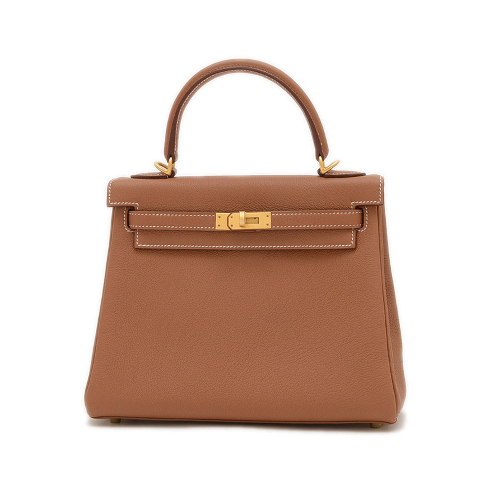 Brown Leather Hermes Kelly 25 Bag with 19cm x 25cm x 13cm Dimensions (1 of 1)