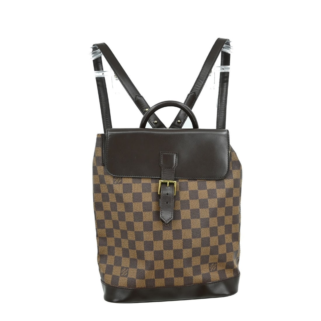 Louis Vuitton Damier Soho Brown Canvas Backpack N51132: Louis Vuitton Damier Soho Brown Canvas Backpack N51132 This Louis Vuitton Soho backpack features the iconic Damier canvas in brown, offering a classic and timeless design. Sized as medium, the backpac