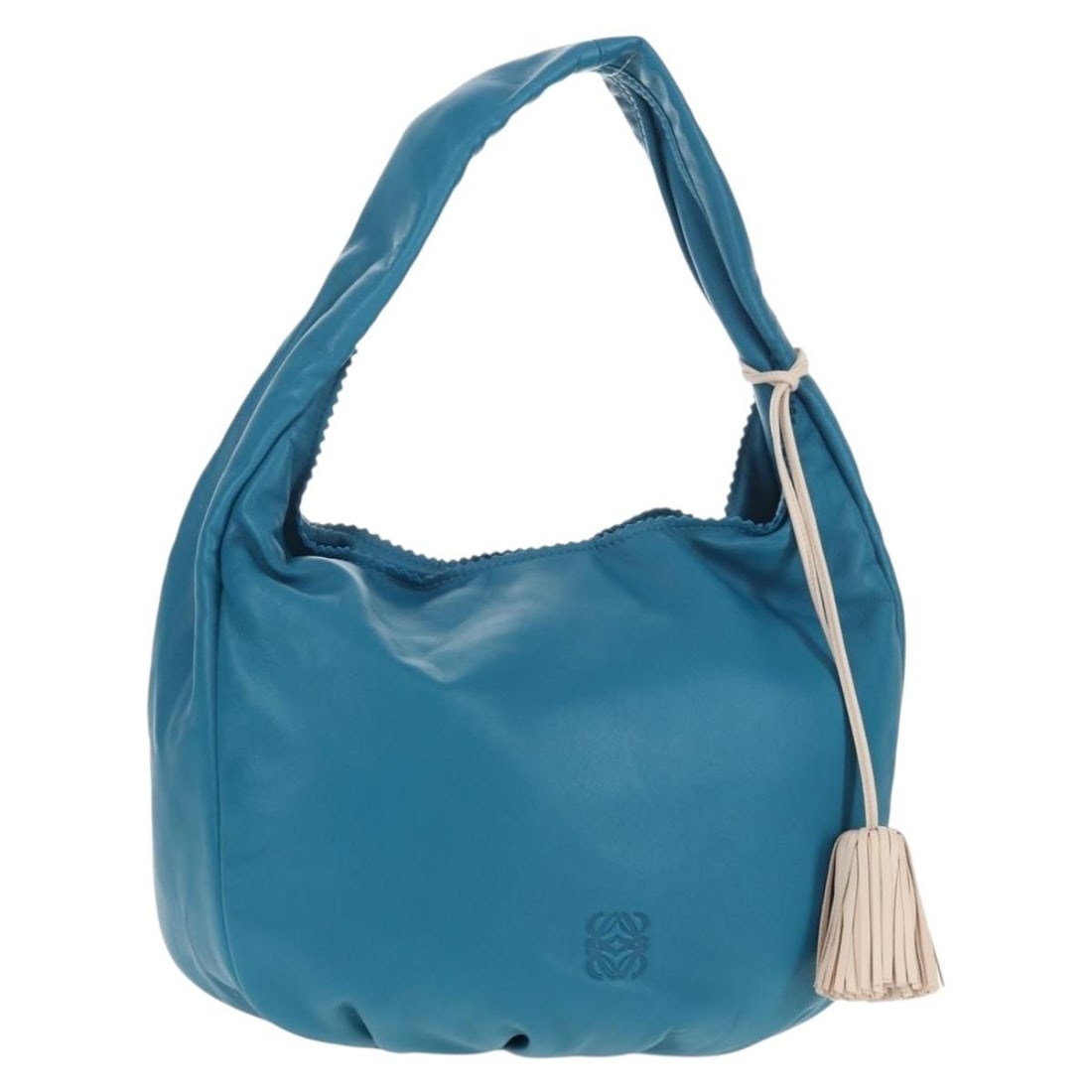 LOEWE Blue Leather Anagram Shoulder Bag with Dust Bag (1 of 18)
