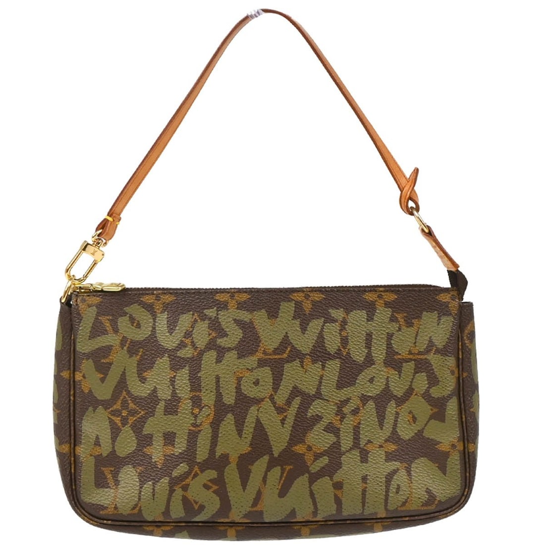 Louis Vuitton Khaki Graffiti Pochette Accessoires Handbag M92191: Louis Vuitton Khaki Graffiti Pochette Accessoires Handbag M92191 Introducing the Louis Vuitton Khaki Graffiti Pochette Accessoires Handbag, a stylish accessory that combines luxury with practicality.