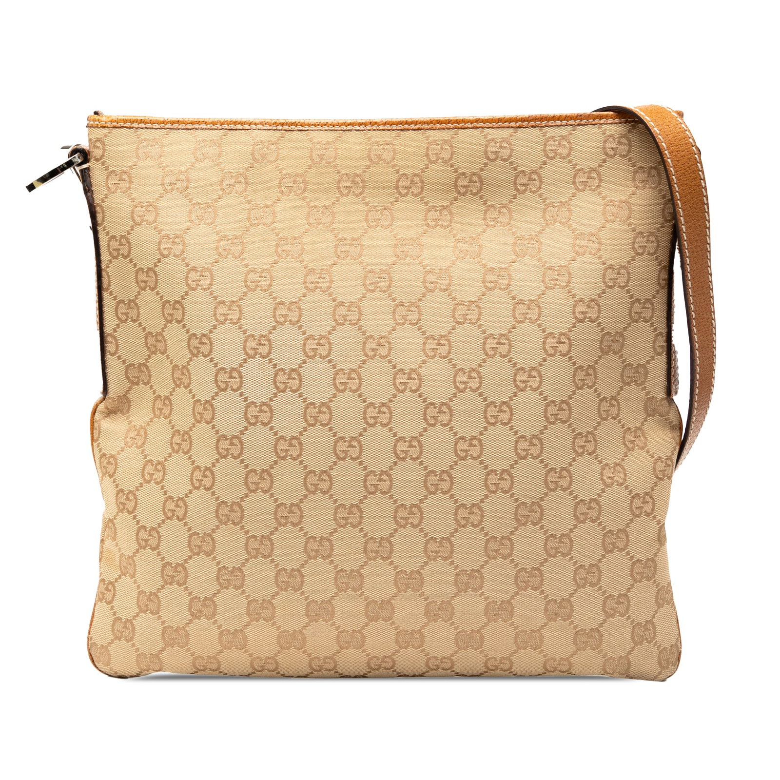 Gucci GG Canvas Crossbody Bag Brown Fabric Italy (1 of 8)