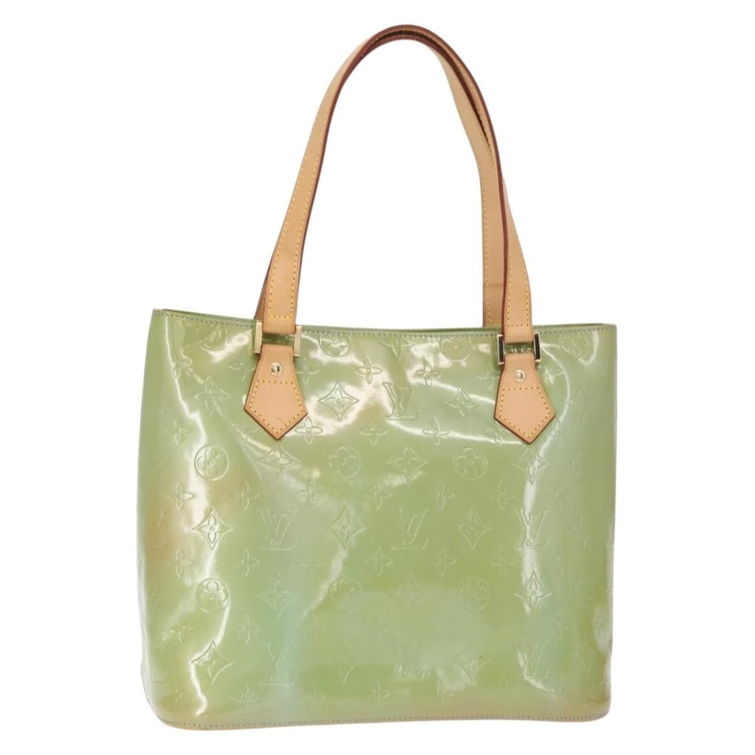 LOUIS VUITTON Monogram Vernis Houston Hand Bag Baby Blue M91005 Authentic: LOUIS VUITTON Monogram Vernis Houston Hand Bag Baby Blue M91005 Authentic This authentic LOUIS VUITTON Monogram Vernis Houston Hand Bag is a stunning accessory in a charming baby blue hue. Crafted fro