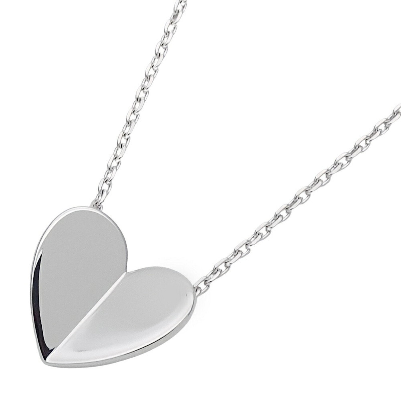 Frivole White Gold Necklace by Van Cleef & Arpels 15mm x 16.5mm: Frivole White Gold Necklace by Van Cleef & Arpels 15mm x 16.5mm This Van Cleef & Arpels Frivole necklace features a delicate design crafted in white gold with a silver color finish. The necklace is de