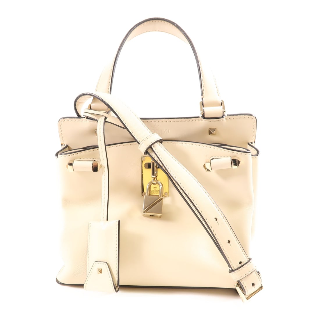 Valentino Joylock 2Way Shoulder Bag Calfskin Leather White (1 of 18)